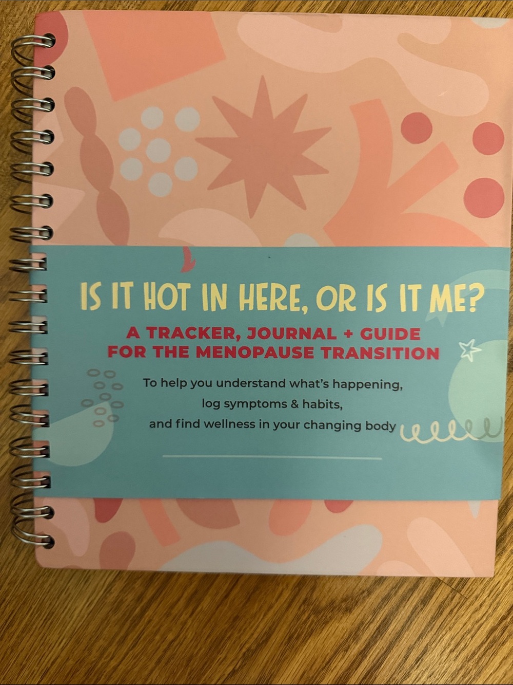 Menopause Tracker Journal – Pink Spiral-Bound Wellness Guide